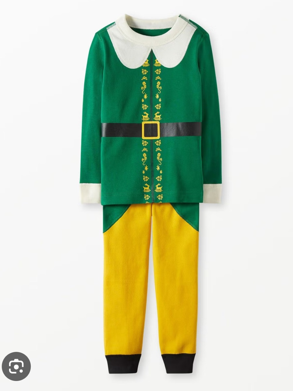 Hanna Andersson Organic Cotton Elf Holiday Christmas Pajama Set Size 12